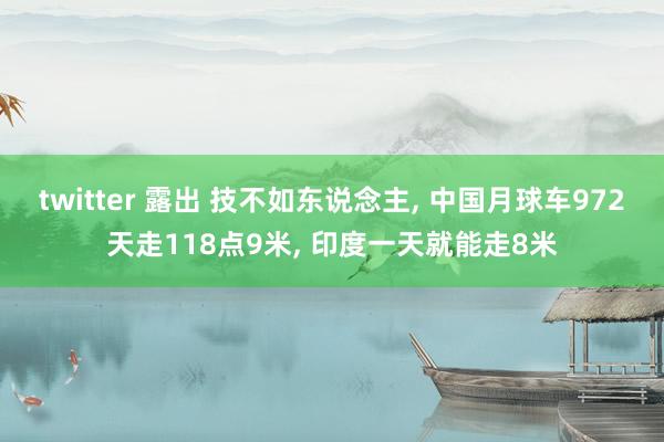 twitter 露出 技不如东说念主, 中国月球车972天走118点9米, 印度一天就能走8米