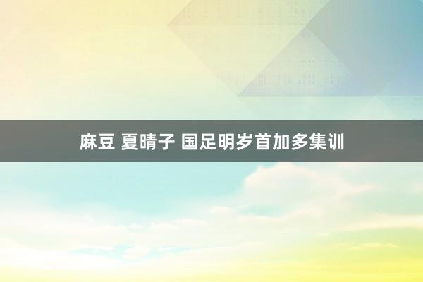 麻豆 夏晴子 国足明岁首加多集训